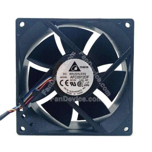Delta AFC0912DF DC 12V 1.43A 2 Wires / 3 Wires / 4 Wires Axial Cooling Fan