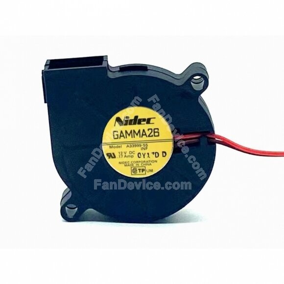 Nidec GAMMA26 A33999-55 DC 12V 0.17A 2 Wires Blower Cooling Fan