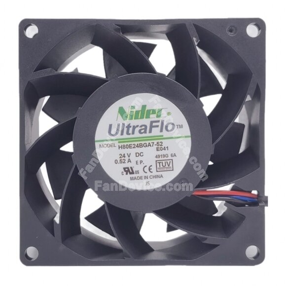 Nidec UltraFlo H80E24BGA7-52 DC 24V 0.52A 8038 Axial Cooling Fan