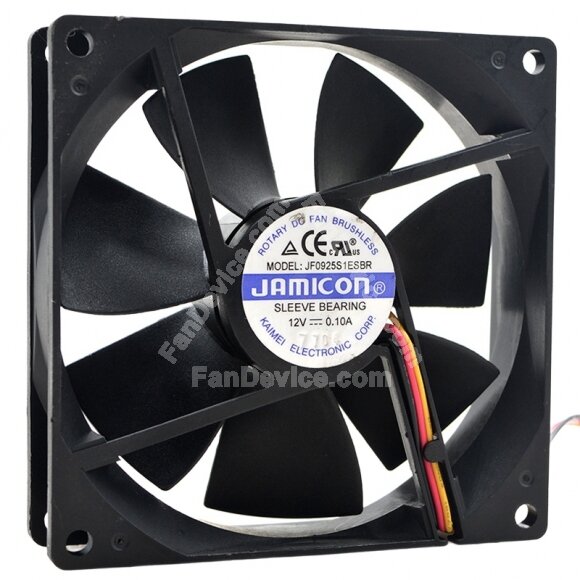JAMICON JF0925S1ESBR DC 12V 0.10A 9025 Axial Sleeve Bearing Cooling Fan