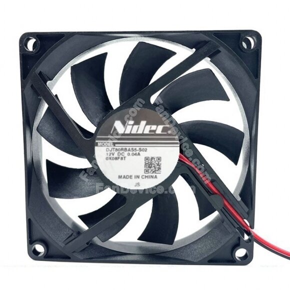 Nidec DJT80RBAS5-S02 DC 12V 0.04A 2 Wires Axial Cooling Fan