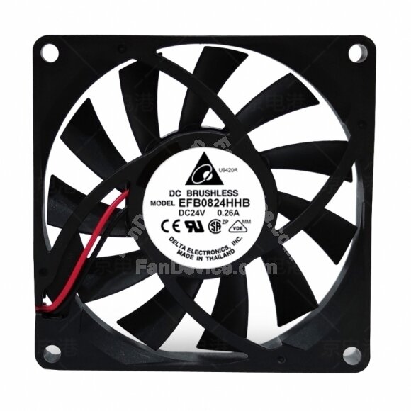 Delta EFB0824HHB DC 24V 0.26A 2 Wires Axial Cooling Fan