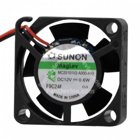 Sunon MC25101V2-A000-A99 DC 12V 0.6W 2 Wires Axial Cooling Fan
