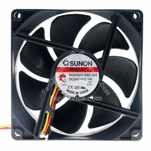 Sunon ME92252V1-000C-G99 DC 24V 2.1W 2 Wires / 3 Wires Axial Cooling Fan