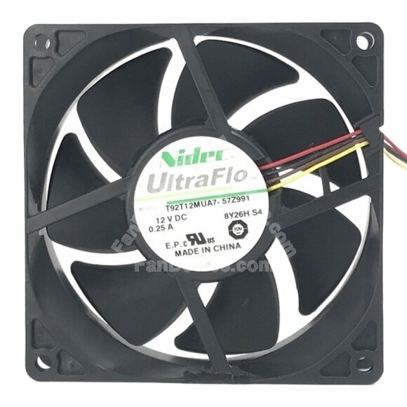 Nidec T92T12MUA7-57Z991 DC 12V 0.25A 9025 Axial Cooling Fan