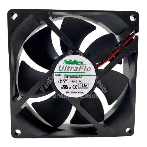Nidec UltraFlo U92T24MS2A7-51 DC 24V 0.22A 9025 Axial Cooling Fan