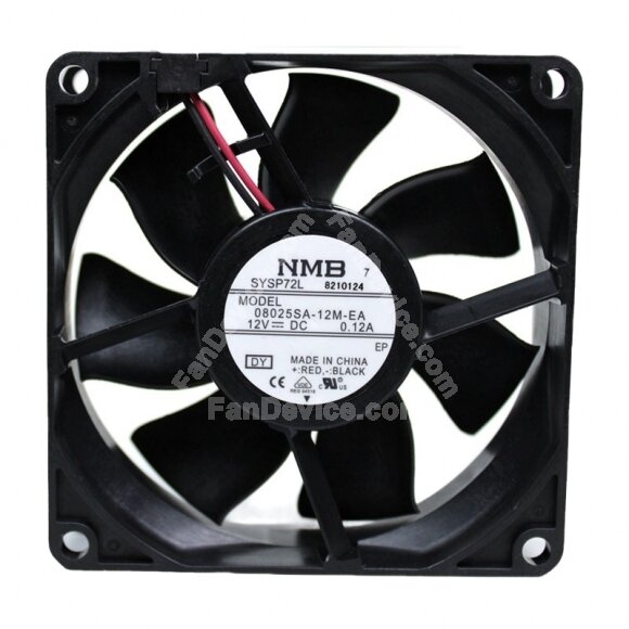 NMB 08025SA-12M-EA DC 12V 0.12A 8025 Axial Cooling Fan