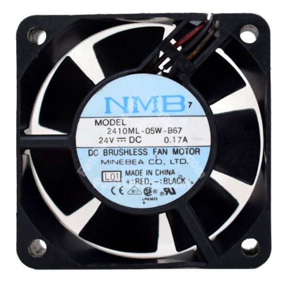 NMB 2410ML-05W-B67 DC 24V 0.17A 6025 Axial Brushless Cooling Fan