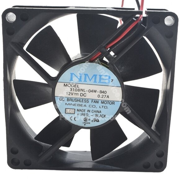 NMB 3108NL-04W-B40 DC 12V 0.27A 8020 Axial Brushless Cooling Fan
