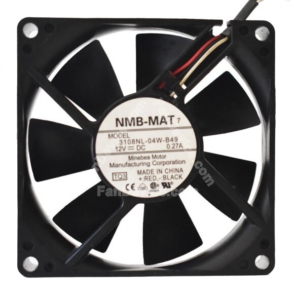 NMB-MAT 3108NL-04W-B49 DC 12V 0.27A 8020 Axial Cooling Fan