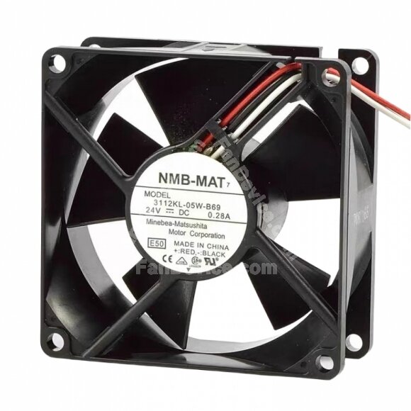 NMB-MAT 3112KL-05W-B69 DC 24V 0.28A 8032 Axial Cooling Fan