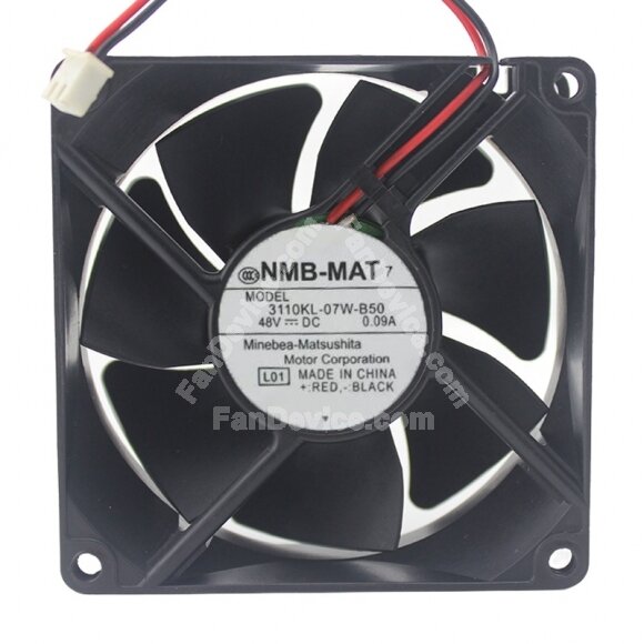 NMB-MAT 3110KL-07W-B50 DC 48V 0.09A 8025 Axial Cooling Fan