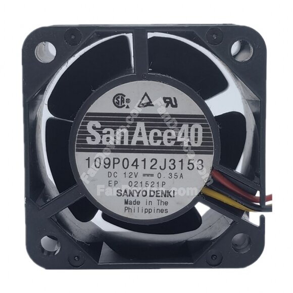 Sanyo Denki San Ace 40 109P0412J3153 DC 12V 0.35A 4028 Axial Cooling Fan