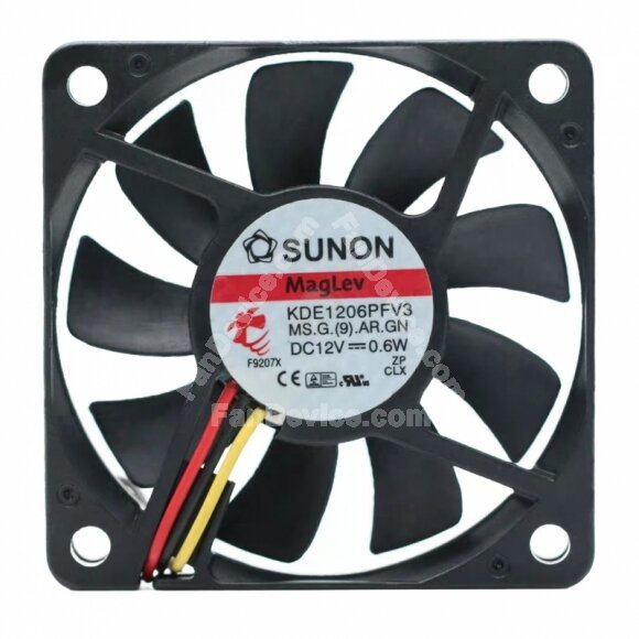 Sunon Maglev KDE1206PFV3 MS.G.(9).AR.GN DC 12V 0.6W 6010 Axial Cooling Fan