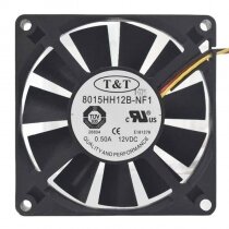 T&T 8015HH12B-NF1 DC 12V 0.50A 8015 Axial Cooling Fan