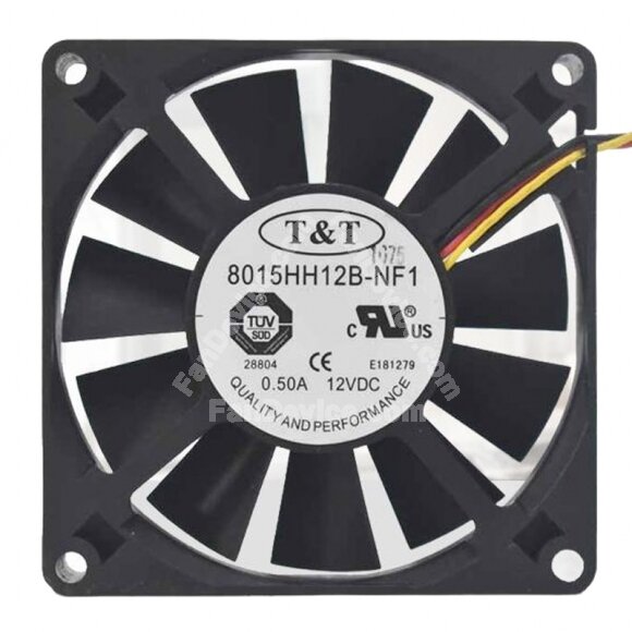 T&T 8015HH12B-NF1 DC 12V 0.50A 8015 Axial Cooling Fan