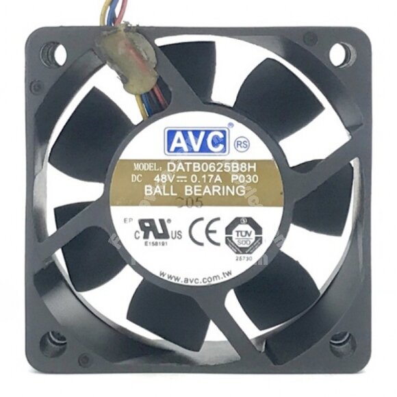 AVC DATB0625B8H DC 48V 0.17A 6025 Axial Ball Bearing Cooling Fan