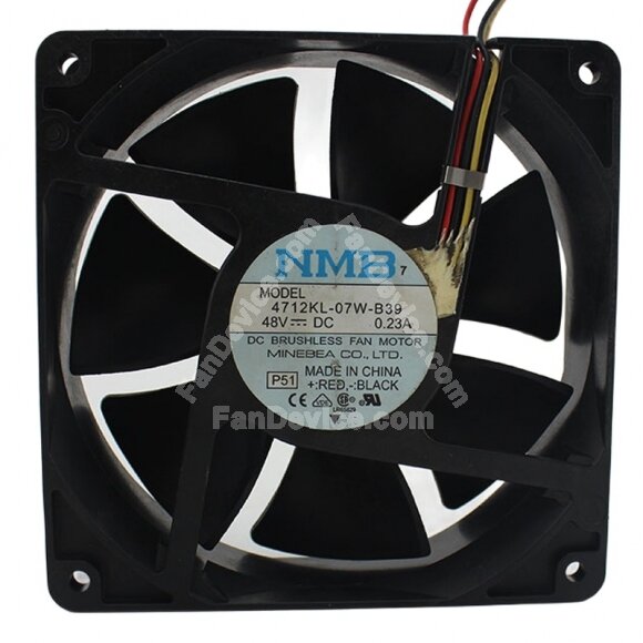NMB 4712KL-07W-B39 DC 48V 0.23A 12032 Axial Cooling Fan