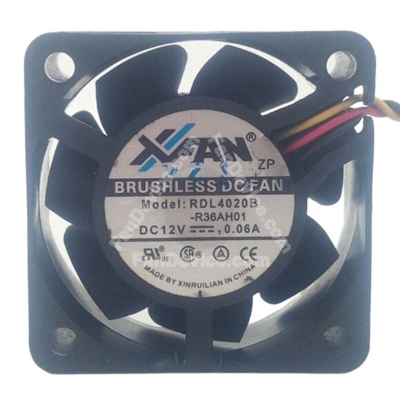 XFAN RDL4020B DC 12V 0.06A 4020 Brushless Axial Cooling Fan