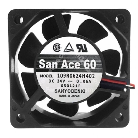 Sanyo Denki 109R0624H402 DC 24V 0.06A 6025 Axial Cooling Fan