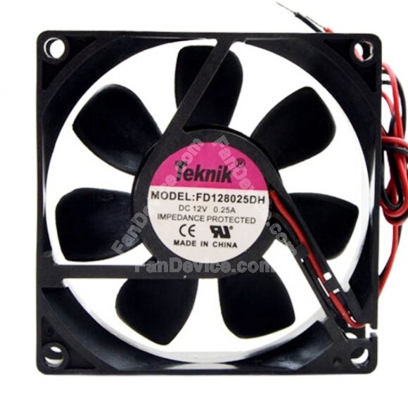 Teknik FD128025DH DC 12V 0.25A 8025 Axial Cooling Fan