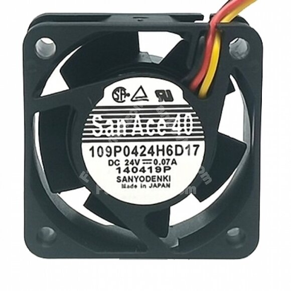 Sanyo Denki 109P0424H6D17 DC 24V 0.07A 3 Wires Axial Cooling Fan