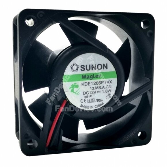 Sunon KDE1206PTVX DC 12V 1.8W 2 Wires / 3 Wires Axial Cooling Fan