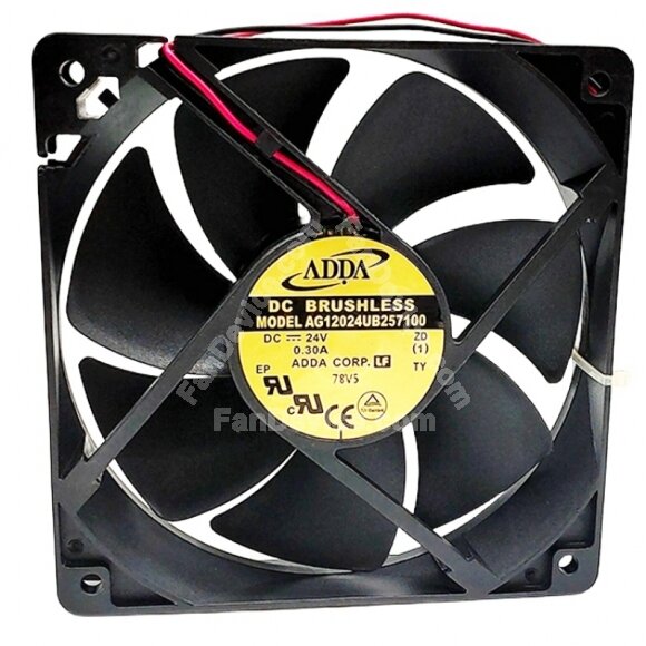 ADDA AG12024UB257100 DC 24V 0.30A 12025 Brushless Axial Cooling Fan