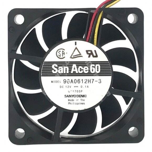 Sanyo Denki San Ace 60 9GA0612H7-3 DC 12V 0.1A 6015 Axial Cooling Fan