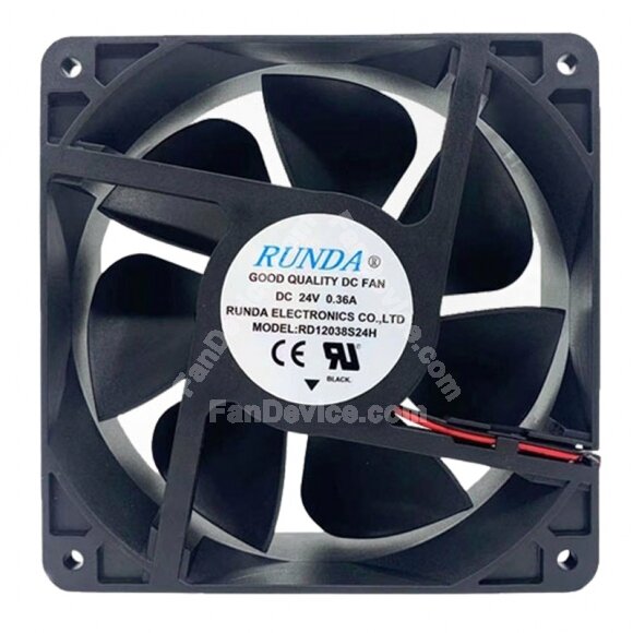 RUNDA RD12038S24H DC 24V 0.36A 12038 Axial Cooling Fan