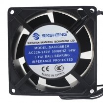 SANSHENG SA8038B2H AC 220-240V 0.11A 14W 8038 Axial Ball Bearing Cooling Fan