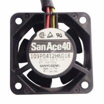 Sanyo Denki 109P0412H6D18 DC 12V 0.11A 2 Wires / 3 Wires Axial Cooling Fan