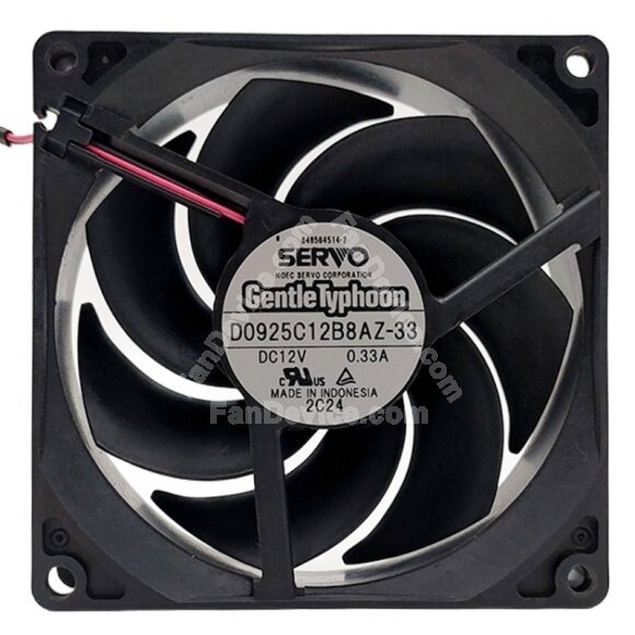 Servo D0925C12B8AZ-33 DC 12V 0.33A 2 Wires / 3 Wires Axial Cooling Fan