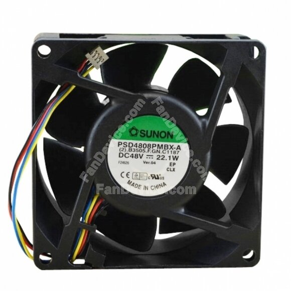 Sunon PSD4808PMBX-A DC 48V 22.1W 2 Wires / 3 Wires / 4 Wires Axial Cooling Fan