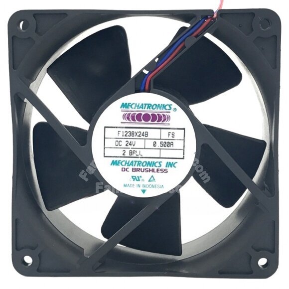 MECHATRONICS F1238X24B FS DC 24V 0.500A 2 Wires / 3 Wires 2 Ball Axial Cooling Fan