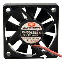 SUPERRED CH5012BBS DC 12V 0.08A 2 Wires Axial Cooling Fan