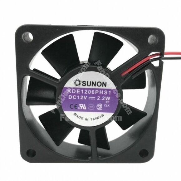 Sunon KDE1206PHS1 DC 12V 2.2W 2 Wires Axial Cooling Fan