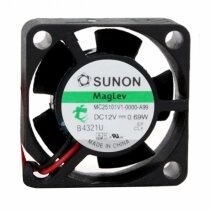 Sunon MC25101V1-0000-A99 DC 12V 0.69W 2 Wires Axial Cooling Fan