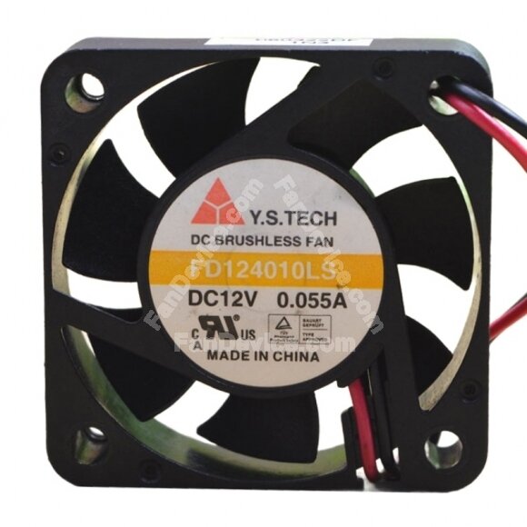 Y.S TECH FD124010LS DC 12V 0.055A 2 Wires / 3 Wires Axial Cooling Fan