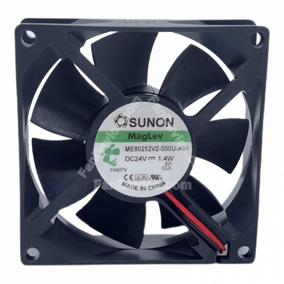 Sunon ME80252V2-000U-A99 DC 24V 1.4W 2 Wires Axial Cooling Fan