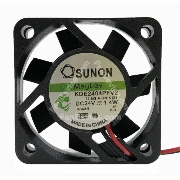 SUNON KDE2404PFV2 DC 24V 1.4W 2 Wires Axial Cooling Fan