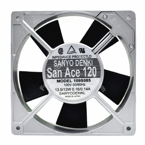 Sanyo Denki San Ace 120 109S085 AC 100V 0.16/0.14A 13.5/12W Axial Cooling Fan