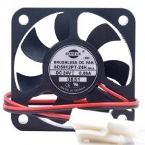 SINWAN SD5012PT-24H DC 24V 0.06A 2 Wires Axial Cooling Fan