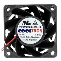 CoolTron FD6038B24W9-11 DC 24V 8.64W 6038 Dual Ball Bearing Axial Cooling Fan