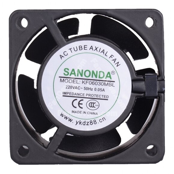 SANONDA KF06030MBL AC 220V 0.05A 6030 Impedance Protected Axial Cooling Fan