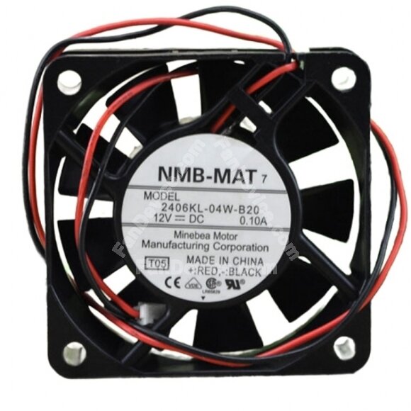 NMB-MAT 2406KL-04W-B20 DC 12V 0.10A 2 Wires / 3 Wires Axial Cooling Fan