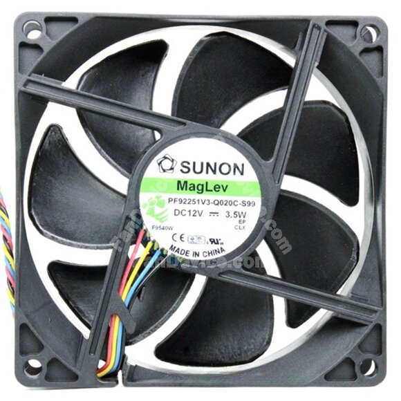 Sunon Maglev PF92251V3-Q020C-S99 DC 12V 3.5W 4 Wires PWM Axial Fan