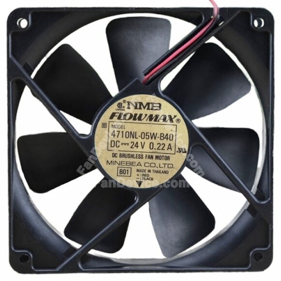 NMB 4710NL-05W-B40 24V 0.22A 2 Wires Brushless Axial Fan