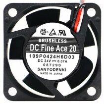 Sanyo Denki 109P0424H6D03 24V 0.07A 3 Wires 4020 DC Brushless Axial Fan