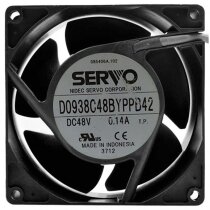 Servo D0938C48BYPPB42 DC 48V 0.14A 3 Wires 9038 Axial Cooling Fan